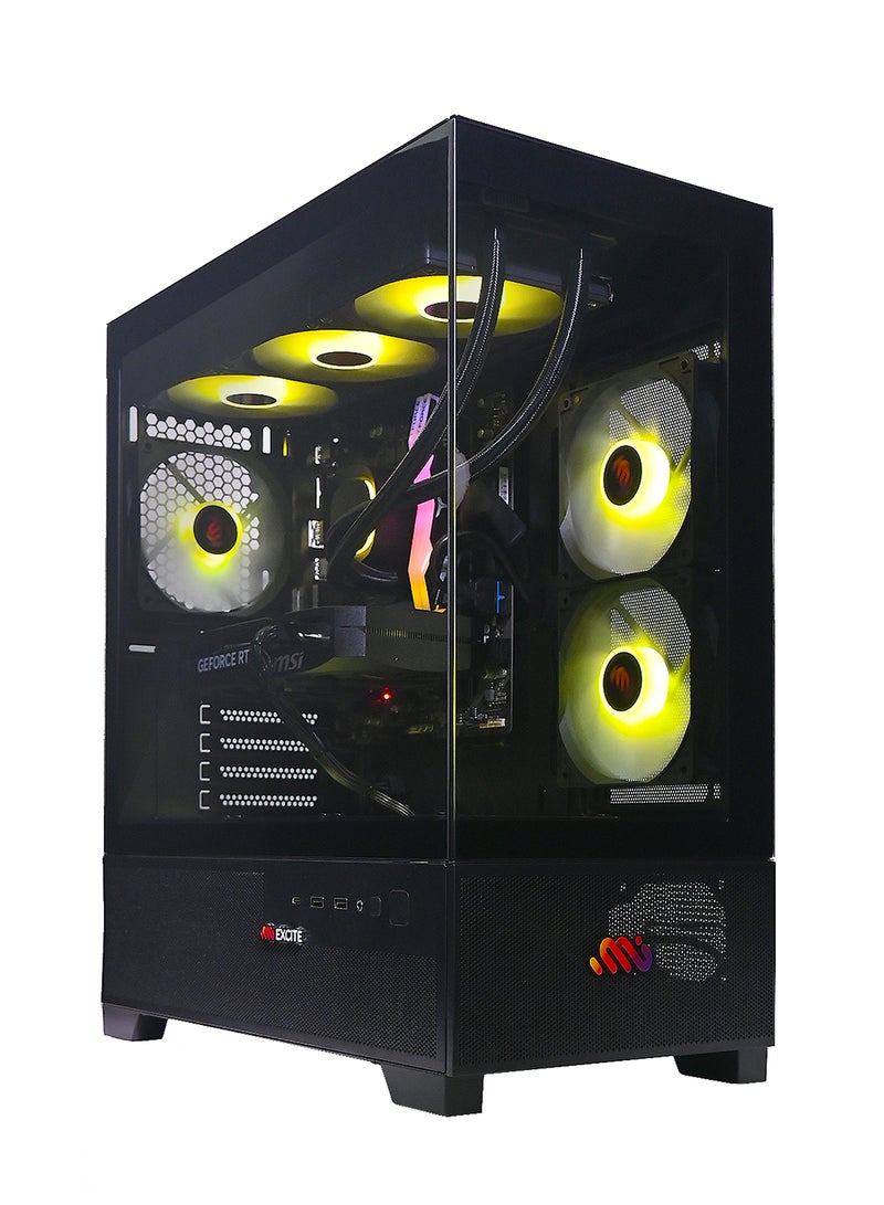 ام اي اكسايت بي سي العاب G6MATX PRO بمعالج Core i7 14700F/ذاكرة وصول عشوائي (RAM) سعة 32 جيجابايت DDR5/محرك أقراص SSD سعة 1 تيرابايت/بطاقة رسومات Nvidia GeForce RTX 5060 Ti/نظام التشغيل ويندوز 11 برو/ - Image 1