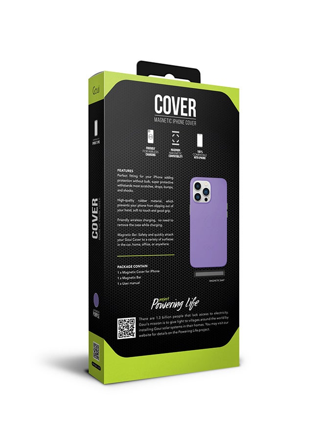 Goui iPhone 13 Pro case | Full-Coverage | MagSafe | Wireless Friendly | Colorful | Soft Touch | Magnetic Design for Mount Lavender Purple - Image 3