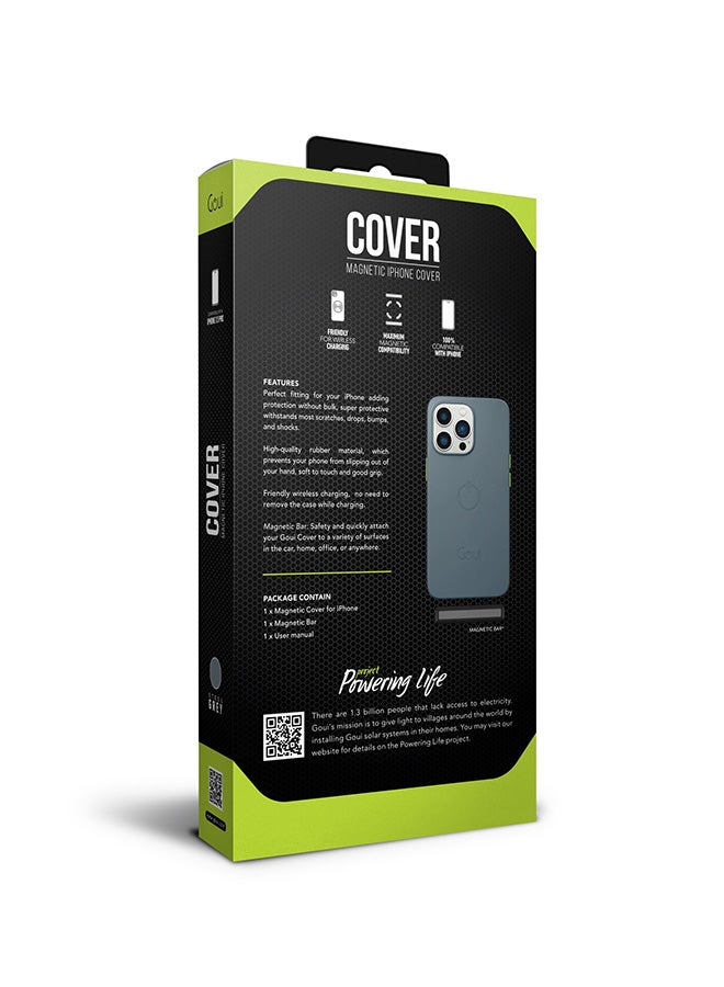 Goui iPhone 13 Pro case | Full-Coverage | MagSafe | Wireless Friendly | Colorful | Soft Touch | Magnetic Design for Mount Stell Grey - Image 3
