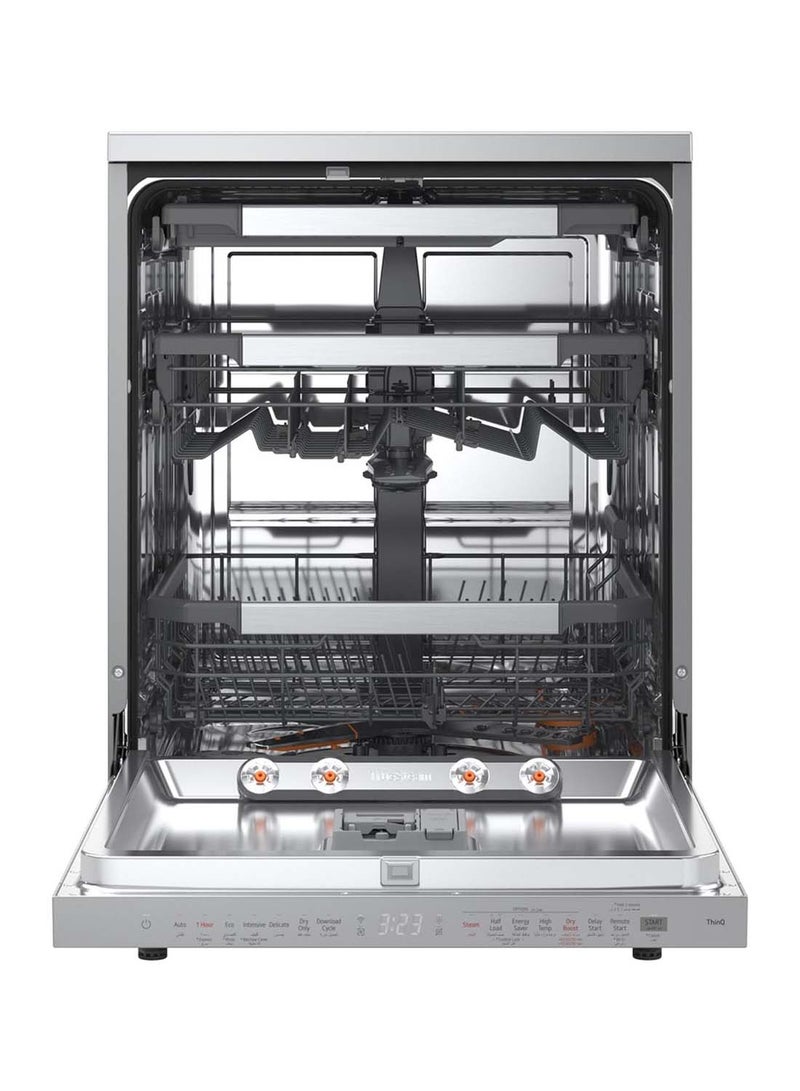 إل جي غسالة صحون 14 إعداد مكان QuadWash™، بريميوم فضي، TrueSteam™، تجفيف حراري DFC287HVS فضي DFC287HVS - Image 2