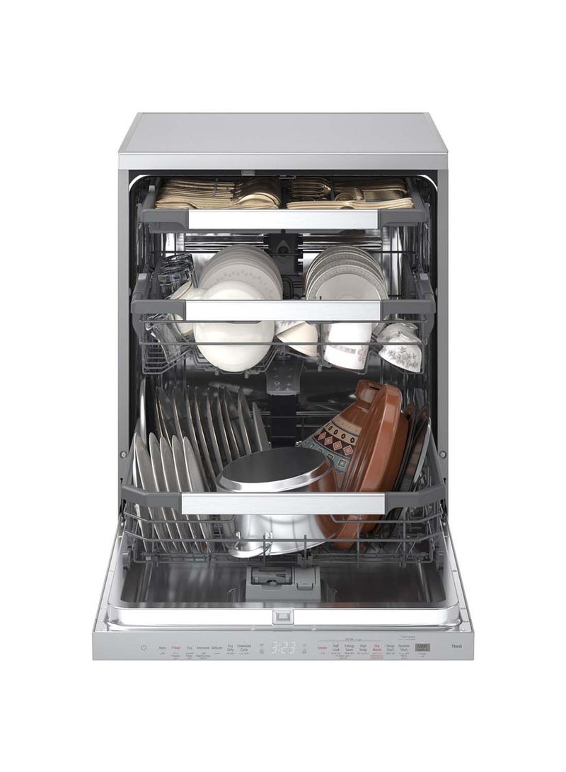 إل جي غسالة صحون 14 إعداد مكان QuadWash™، بريميوم فضي، TrueSteam™، تجفيف حراري DFC287HVS فضي DFC287HVS - Image 3