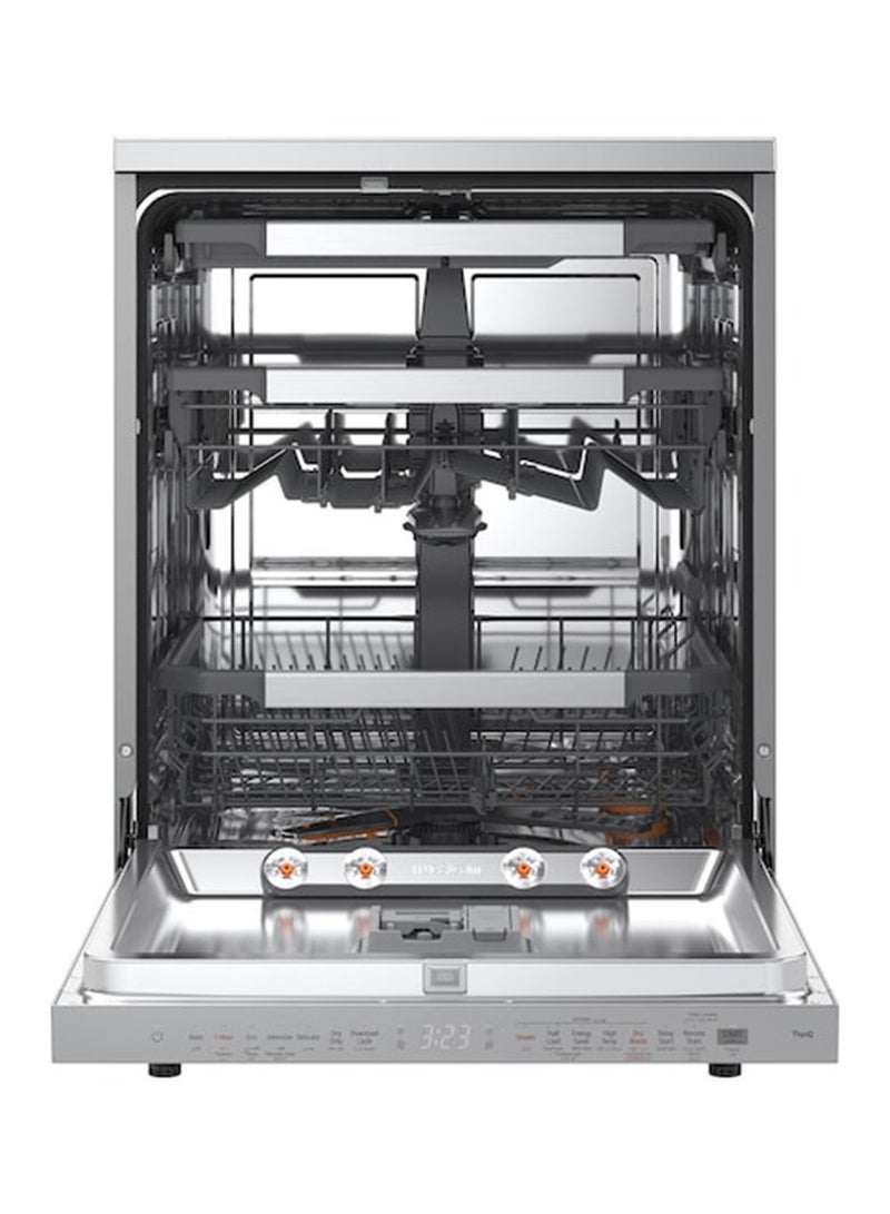 إل جي غسالة أطباق QuadWash™ Prime Silver ذات 14 مكانًا مع تقنية TrueSteam™، تجفيف حراري DFC287HVS فضي DFC287HVS - Image 2