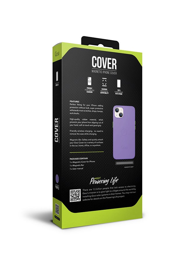 Goui iPhone 13 case | Full-Coverage | MagSafe | Wireless Friendly | Colorful | Soft Touch | Magnetic Design for Mount Lavender Purple - Image 3