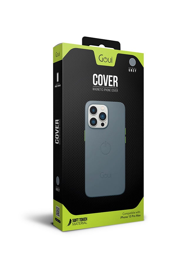 Goui iPhone 13 Pro Max case | Full-Coverage | MagSafe | Wireless Friendly | Colorful | Soft Touch | Magnetic Design for Mount Stell Grey - Image 2