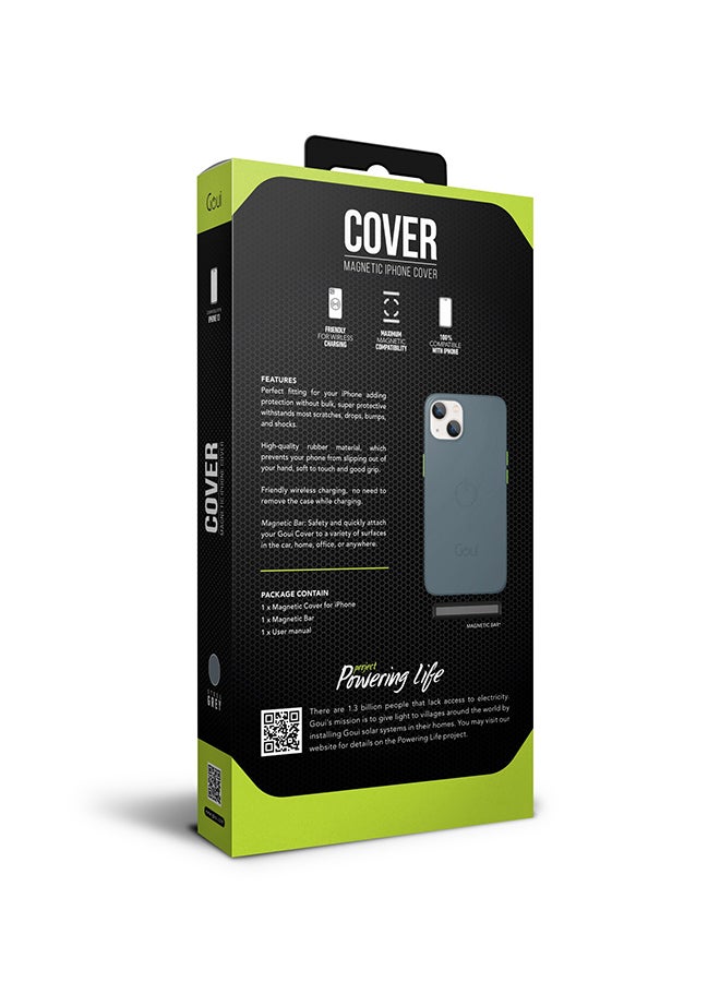 Goui iPhone 13 case | Full-Coverage | MagSafe | Wireless Friendly | Colorful | Soft Touch | Magnetic Design for Mount Stell Grey - Image 3