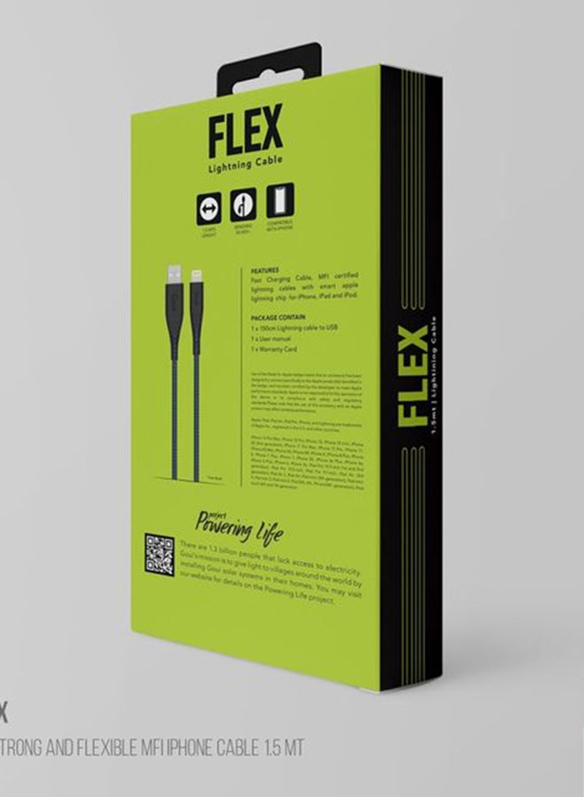 Goui FLEX 8 PIN USB Cable 2 mtr - Dark Blue - Image 5