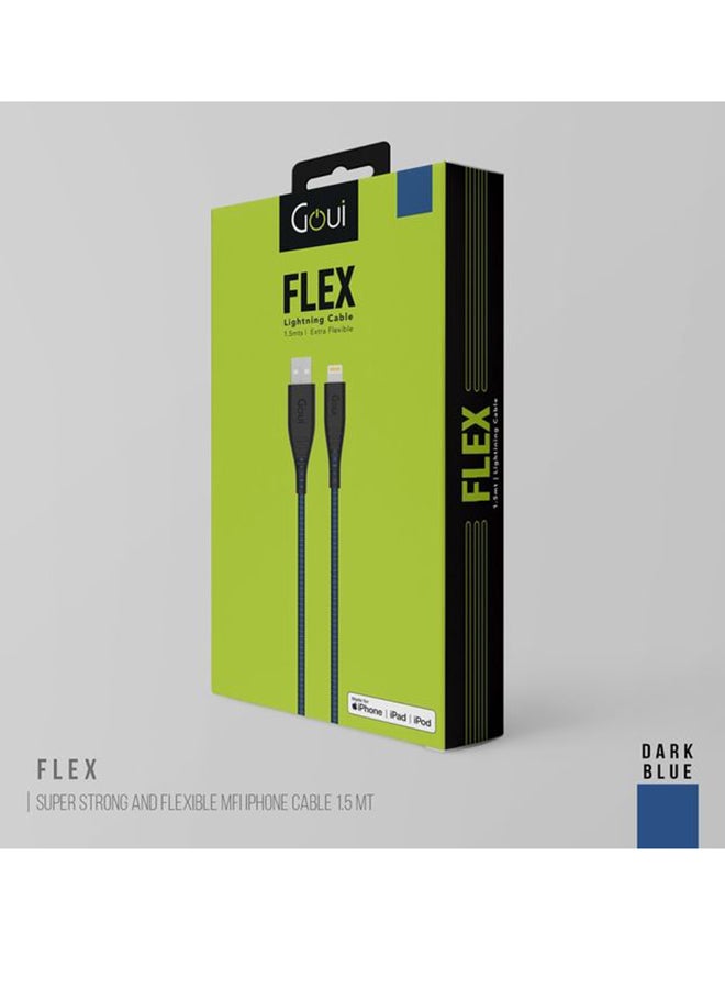 Goui FLEX 8 PIN USB Cable 2 mtr - Dark Blue - Image 2