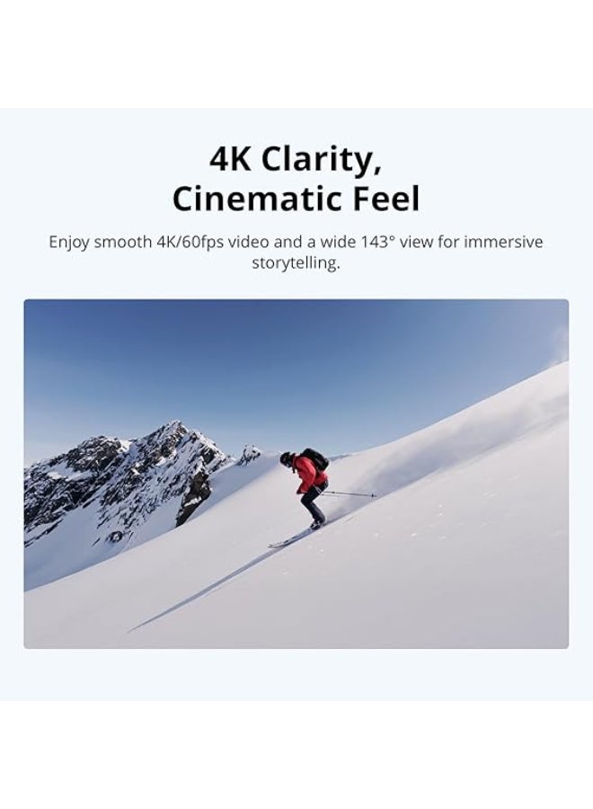 دي جي آي أوزمو نانو ستاندرد كومبو (64 جيجابايت)، كاميرا فلوغينغ صغيرة بدقة 4K/60 إطار في الثانية مع مستشعر 1/1.3″، فيديو بزاوية رؤية واسعة 143°، تسجيل لمدة 200 دقيقة، كاميرا POV مغناطيسية بدقة 4K للرياضات، نسخة الإمارات العربية المتحدة - Image 5