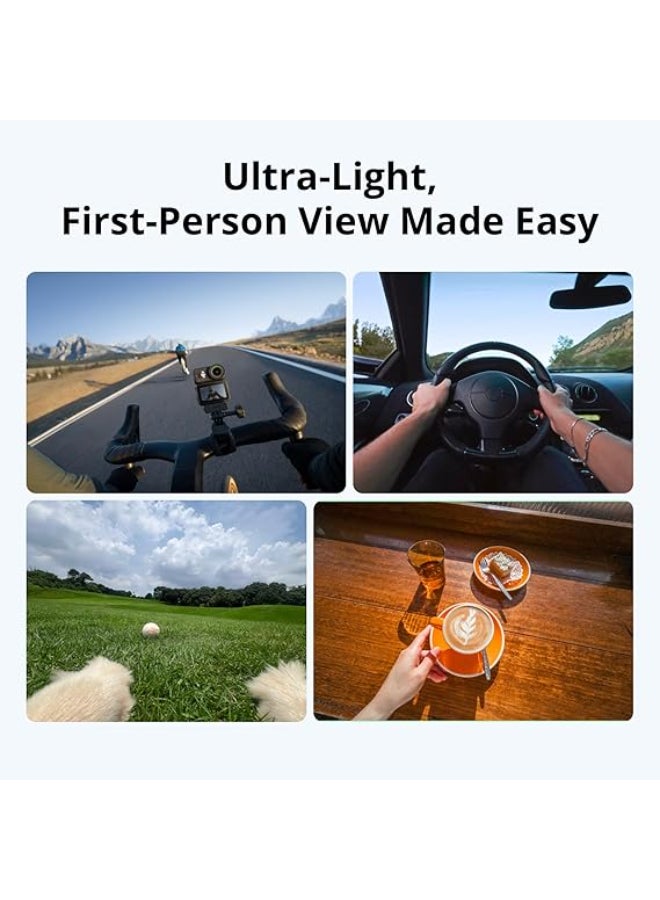 دي جي آي أوزمو نانو ستاندرد كومبو (64 جيجابايت)، كاميرا فلوغينغ صغيرة بدقة 4K/60 إطار في الثانية مع مستشعر 1/1.3″، فيديو بزاوية رؤية واسعة 143°، تسجيل لمدة 200 دقيقة، كاميرا POV مغناطيسية بدقة 4K للرياضات، نسخة الإمارات العربية المتحدة - Image 2