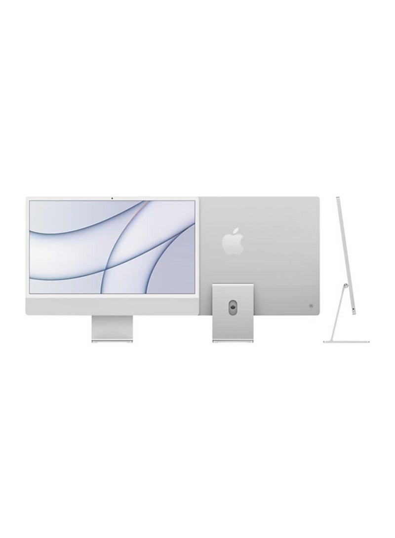 ابل  Renewed - iMac (2021) With 24-Inch Retina Display, Apple M1 Chip With 8-Core CPU And 7-Core GPU Processor/Octa Core/16GB RAM/512GB SSD/macOS English Silver - Image 2