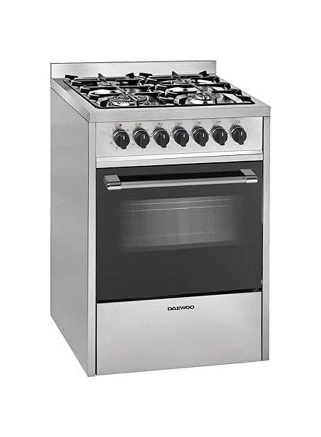 DAEWOO 4 Burner Multifunction Cooker 60X60CM, top gas bottom electric with a convection fan, Removable glass door, cast iron grid, Made in Portugal, DGE-S664HE DGE-S664HE stainless_steel - Image 1