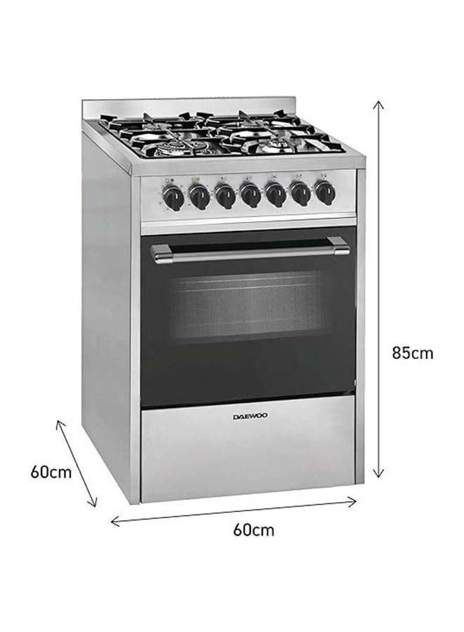 DAEWOO 4 Burner Multifunction Cooker 60X60CM, top gas bottom electric with a convection fan, Removable glass door, cast iron grid, Made in Portugal, DGE-S664HE DGE-S664HE stainless_steel - Image 3