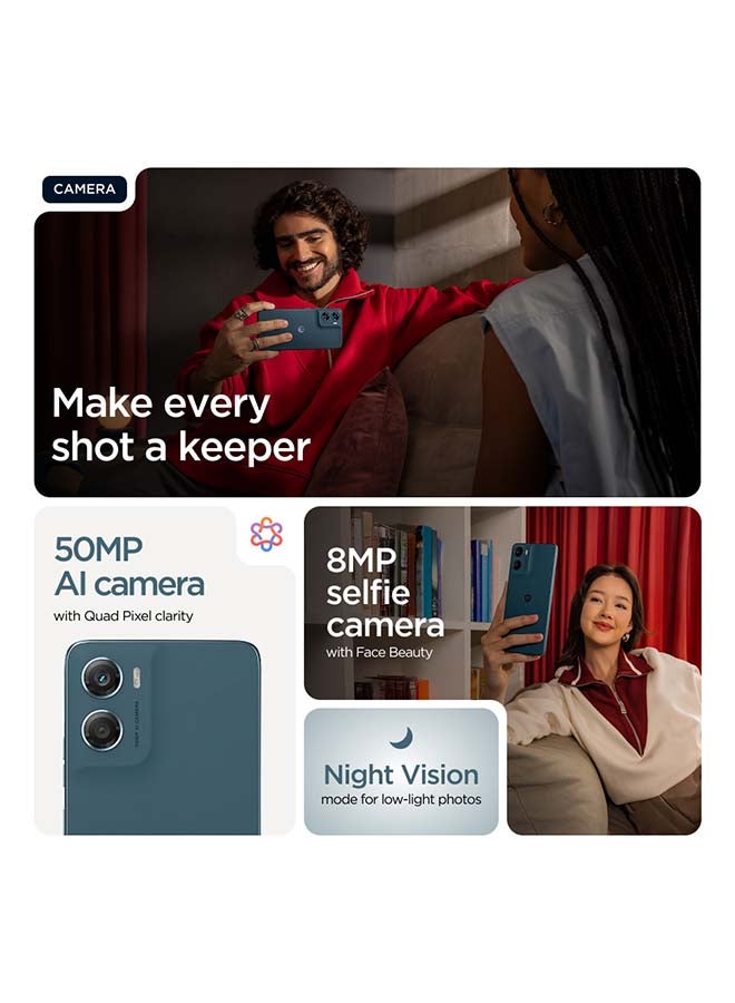 Motorola G06 Power 4G Dual SIM PANTONE Tapestry  4GB RAM 256GB - Middle East Version - Image 3