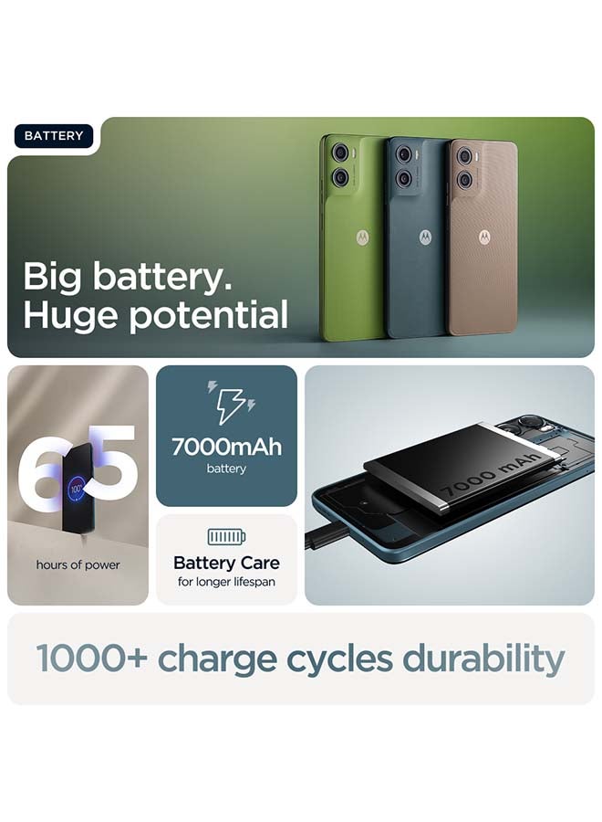 Motorola G06 Power 4G Dual SIM PANTONE Tapestry  4GB RAM 256GB - Middle East Version - Image 2