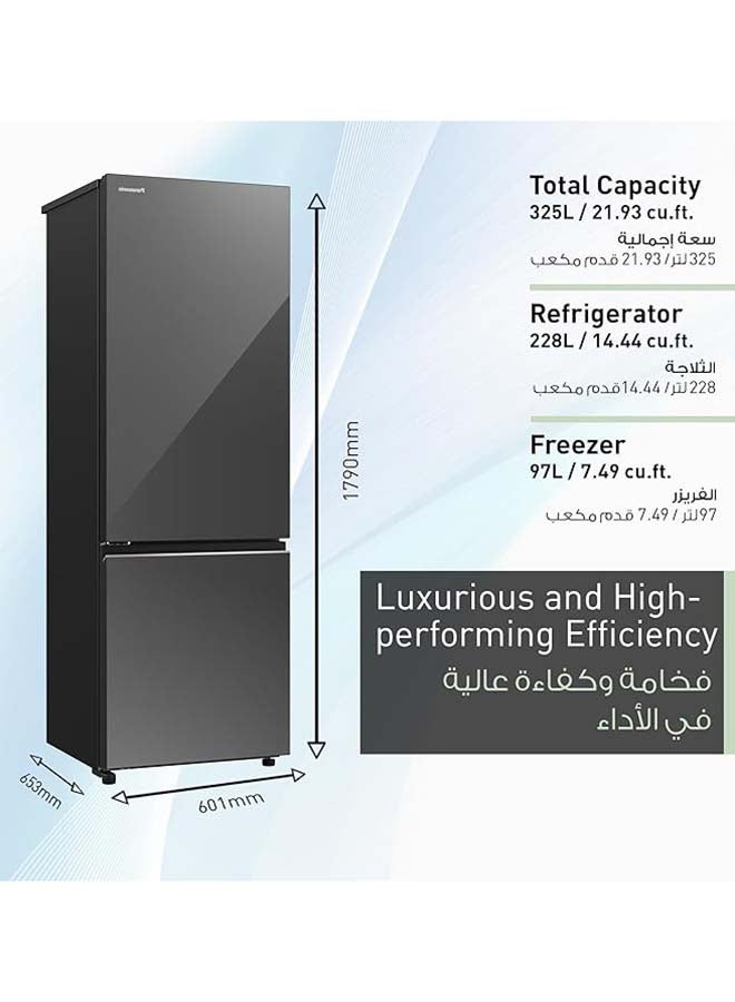 Panasonic 325L Gross Capacity Bottom Mount Freezer and Prime Plus Edition Refrigerator NR-BC361VGMU Black - Image 3
