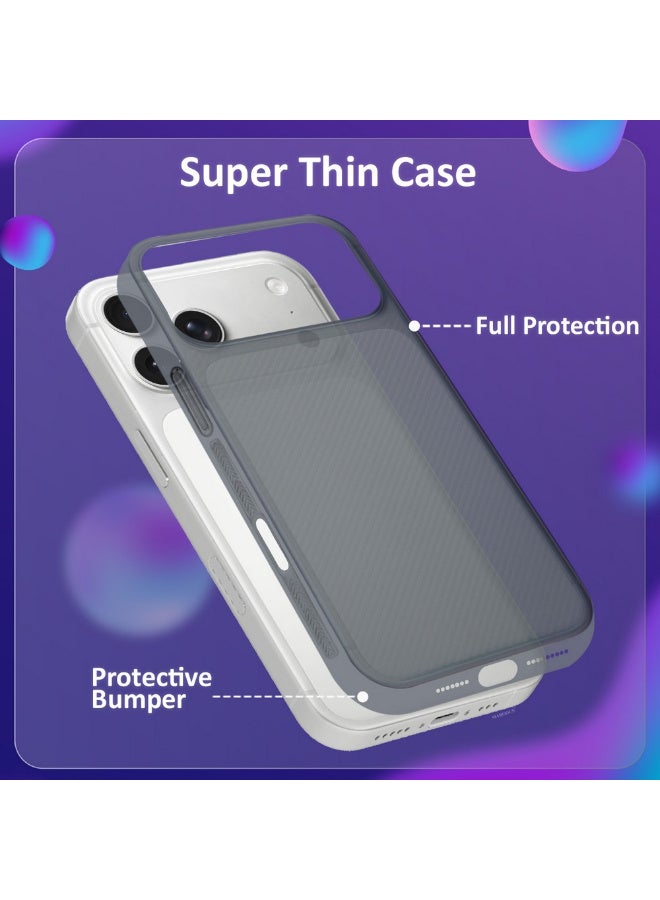 مارجون 3Packs Case Cover for iPhone 17 Pro Max, Air Skin Line Design Back Cover, Sturdy Durable Ultra-Thin Case, Drop Protection Cover Clear with Two 3D Screen Protectors - Midnight Blue-3 - Image 2
