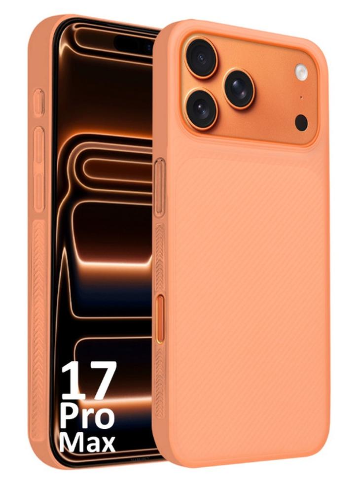 MARGOUN Case Cover for iPhone 17 Pro Max, Air Skin Line Design Back Cover, Sturdy Durable Ultra-Thin Case, Drop Protection Cover Clear - Cosmic Orange-1 - Image 1