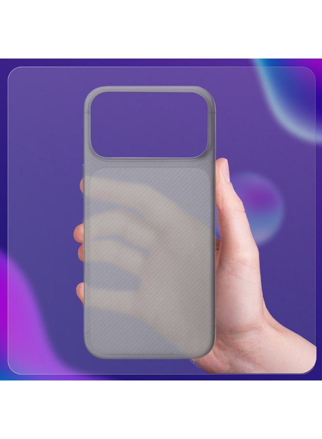 MARGOUN Case Cover for iPhone 17 Pro Max, Air Skin Line Design Back Cover, Sturdy Durable Ultra-Thin Case, Drop Protection Cover Clear - Black-1 - Image 2