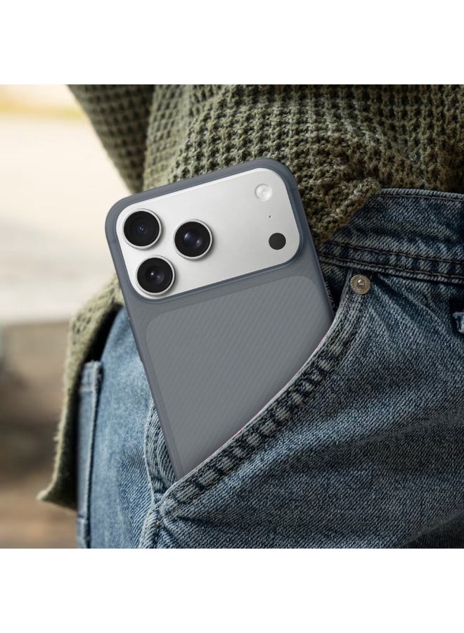 مارجون 2Packs Case Cover for iPhone 17 Pro Max, Air Skin Line Design Back Cover, Sturdy Durable Ultra-Thin Case, Drop Protection Cover Clear with 3D Screen Protector - Midnight Blue-2 - Image 5