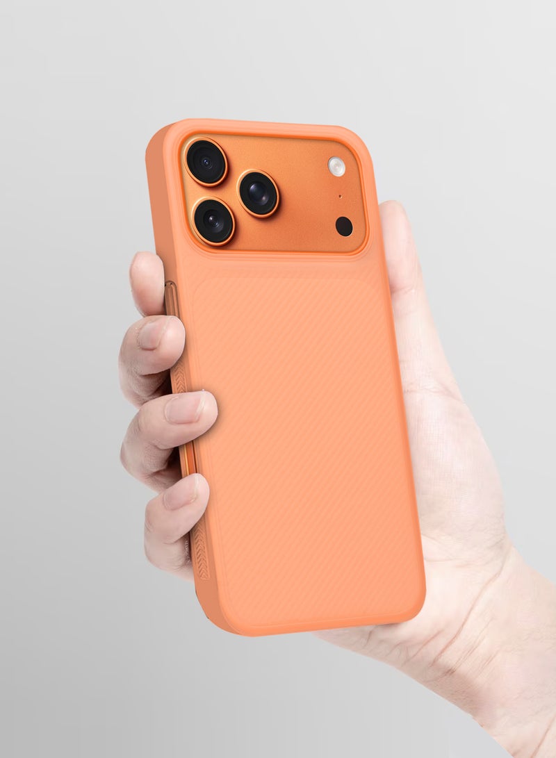 مارجون 3Packs Case Cover for iPhone 17 Pro Max, Air Skin Line Design Back Cover, Sturdy Durable Ultra-Thin Case, Drop Protection Cover Clear with Two Privacy Screen Protectors - Cosmic Orange-5 - Image 4