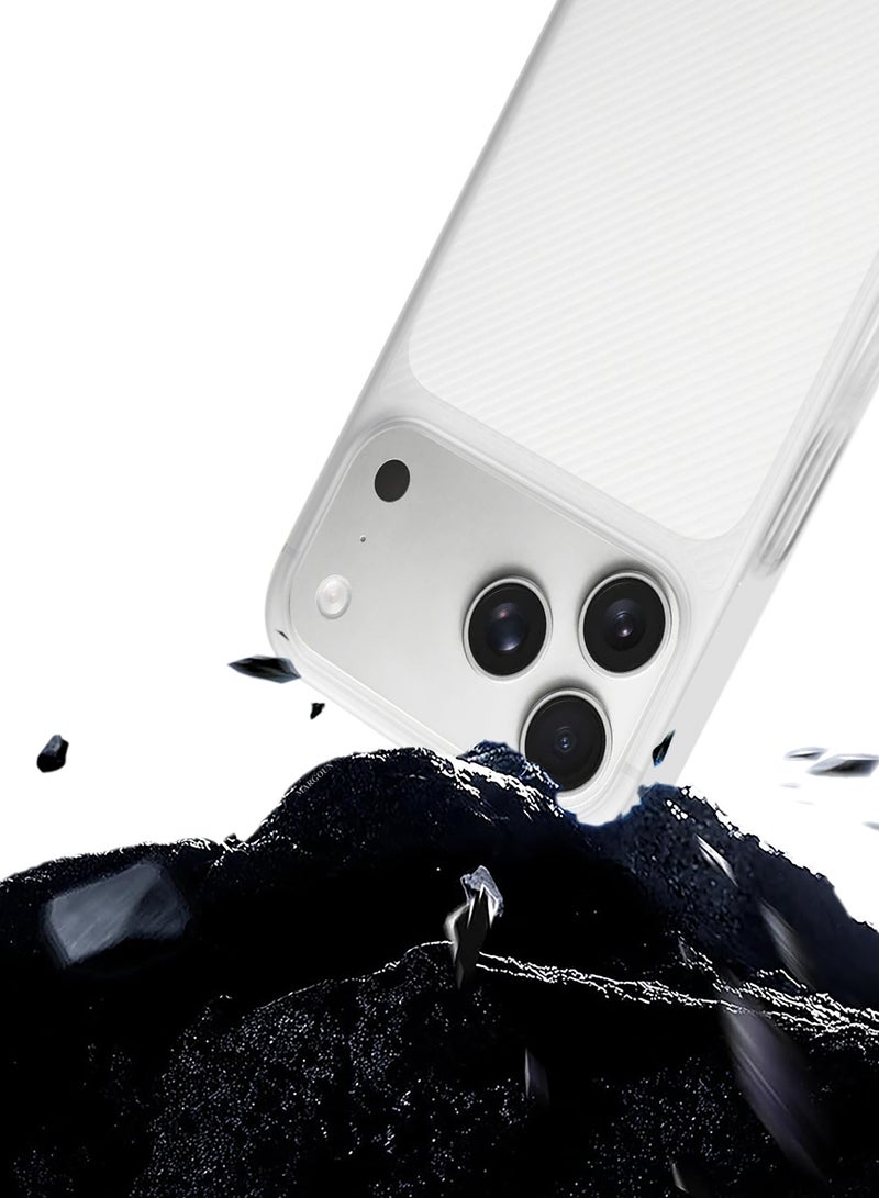 MARGOUN Case Cover for iPhone 17 Pro Max, Air Skin Line Design Back Cover, Sturdy Durable Ultra-Thin Case, Drop Protection Cover Clear - White-1 - Image 3