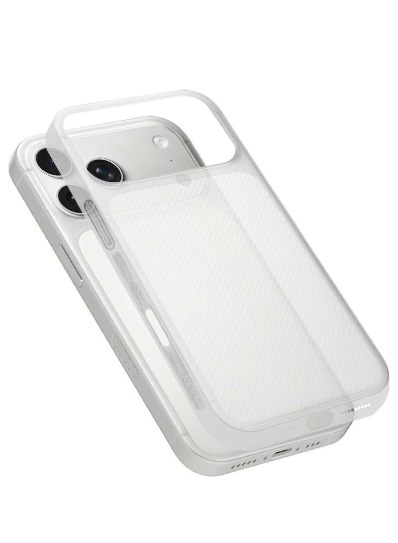 MARGOUN Case Cover for iPhone 17 Pro Max, Air Skin Line Design Back Cover, Sturdy Durable Ultra-Thin Case, Drop Protection Cover Clear - White-1 - Image 2