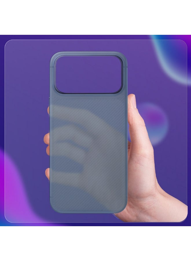 MARGOUN Case Cover for iPhone 17 Pro Max, Air Skin Line Design Back Cover, Sturdy Durable Ultra-Thin Case, Drop Protection Cover Clear - Light Blue-1 - Image 2