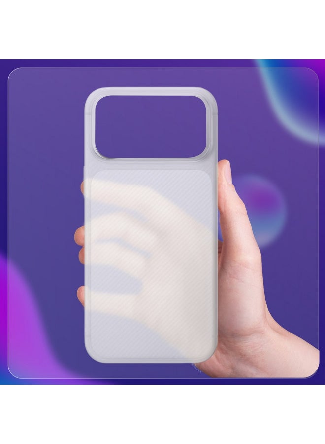 مارجون 3Packs Case Cover for iPhone 17 Pro Max, Air Skin Line Design Back Cover, Sturdy Durable Ultra-Thin Case, Drop Protection Cover Clear with Two Privacy Screen Protectors - White-5 - Image 3