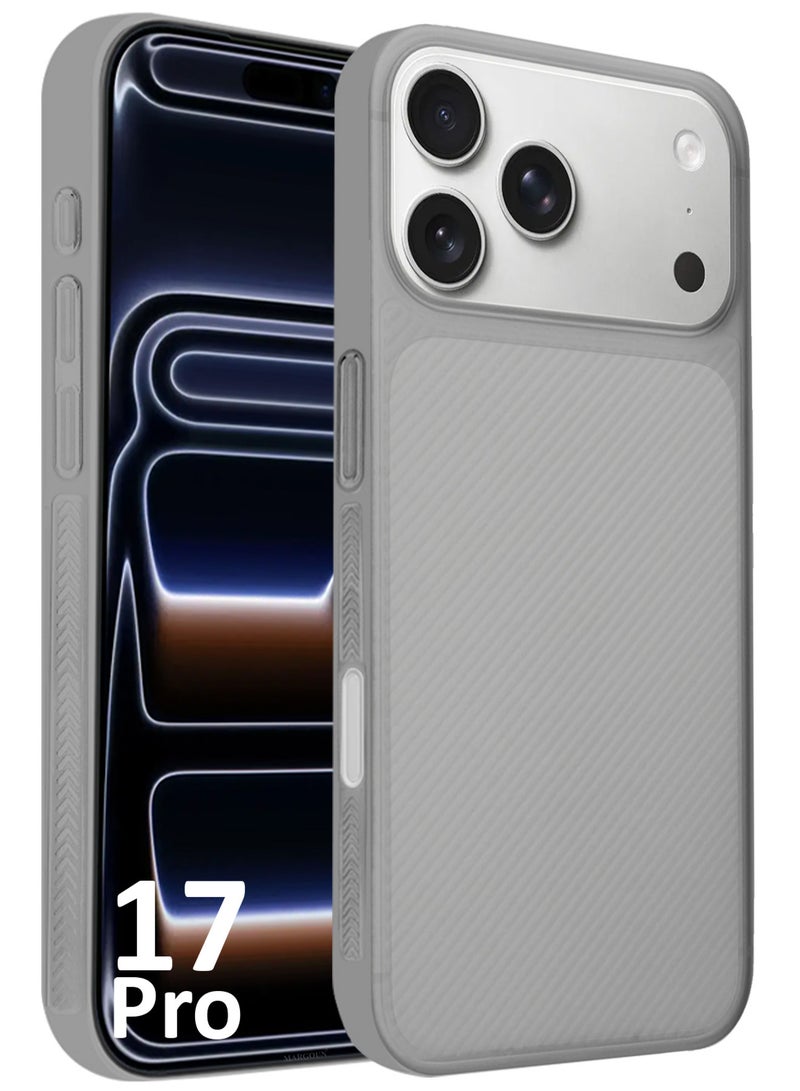 MARGOUN Case Cover for iPhone 17 Pro, Air Skin Line Design Back Cover, Sturdy Durable Ultra-Thin Case, Drop Protection Cover Clear - Black-1 - Image 1