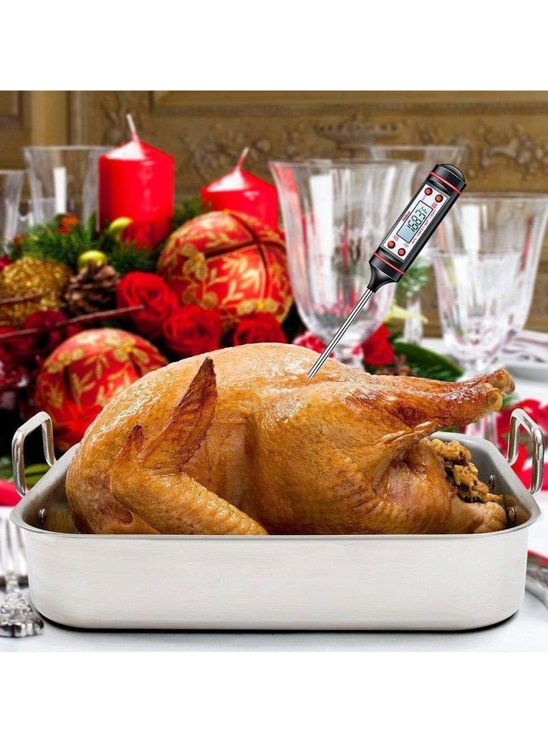 Home Care Sincher Meat Thermometer, Cooking Thermometer with Instant Read, LCD Screen, Hold Function for Kitchen Food Smoker Grill BBQ Meat Candy Milk Water Black - Image 3