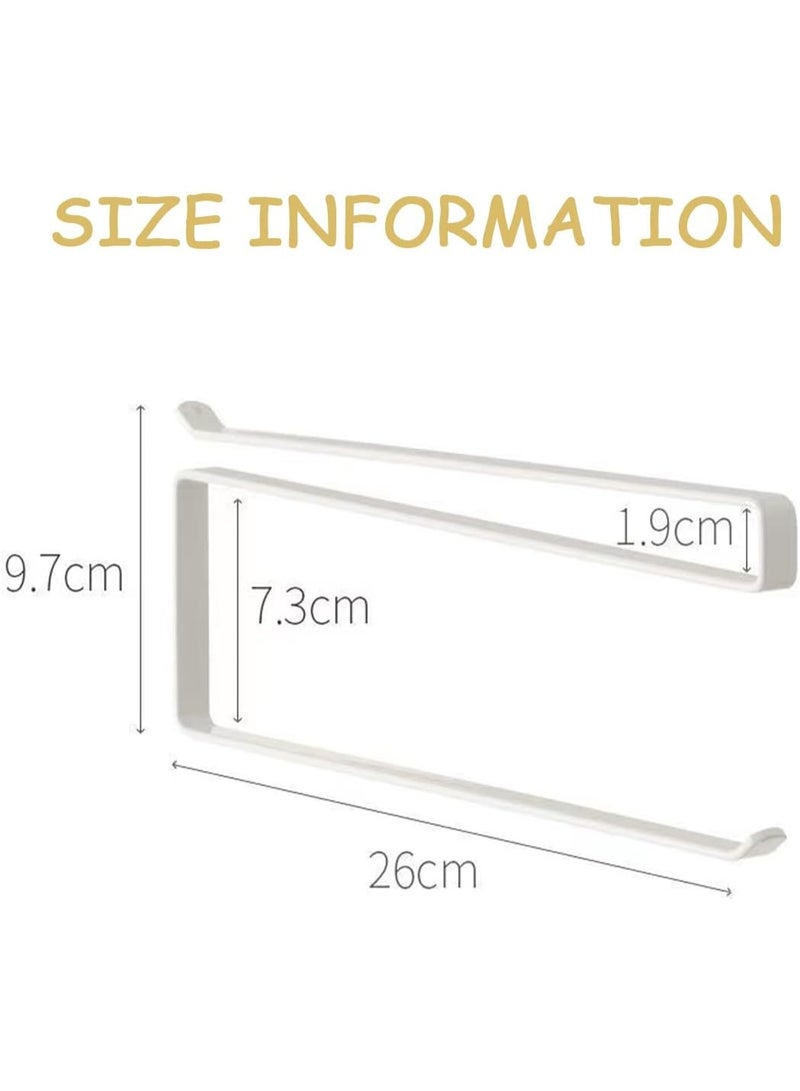 Home Care Paper Towel Holder Wall Mounted No Drilling, Paper Towel Holder Under Cabinet, Toilet Roll Holder Self Adhesive, Towel Hanger Tissue Paper for Bathroom Kitchen (White) White - Image 3