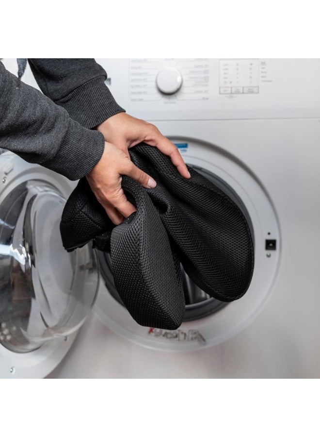 هوم كير وسادة دعم أسفل الظهر - رغوة ميموري مريحة لدعم الظهر وتخفيف الألم، وسادة دعم أسفل الظهر لكرسي المكتب، وسادة دعم أسفل الظهر لمقعد السيارة، وسادة ظهر سوداء - Image 2