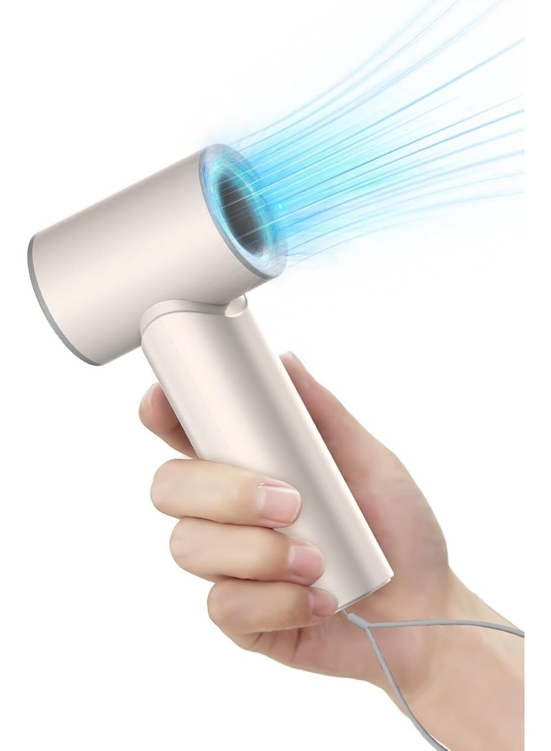 هوم كير مروحة توربو محمولة مطورة، بطارية قابلة للشحن بسعة 5000 مللي أمبير، مروحة شخصية محمولة، مروحة مكتب صغيرة مع حبل، 5 سرعات، شاشة LED، تبريد عالي السرعة، مروحة USB للسفر/في الهواء الطلق/داخل المنزل - Image 1