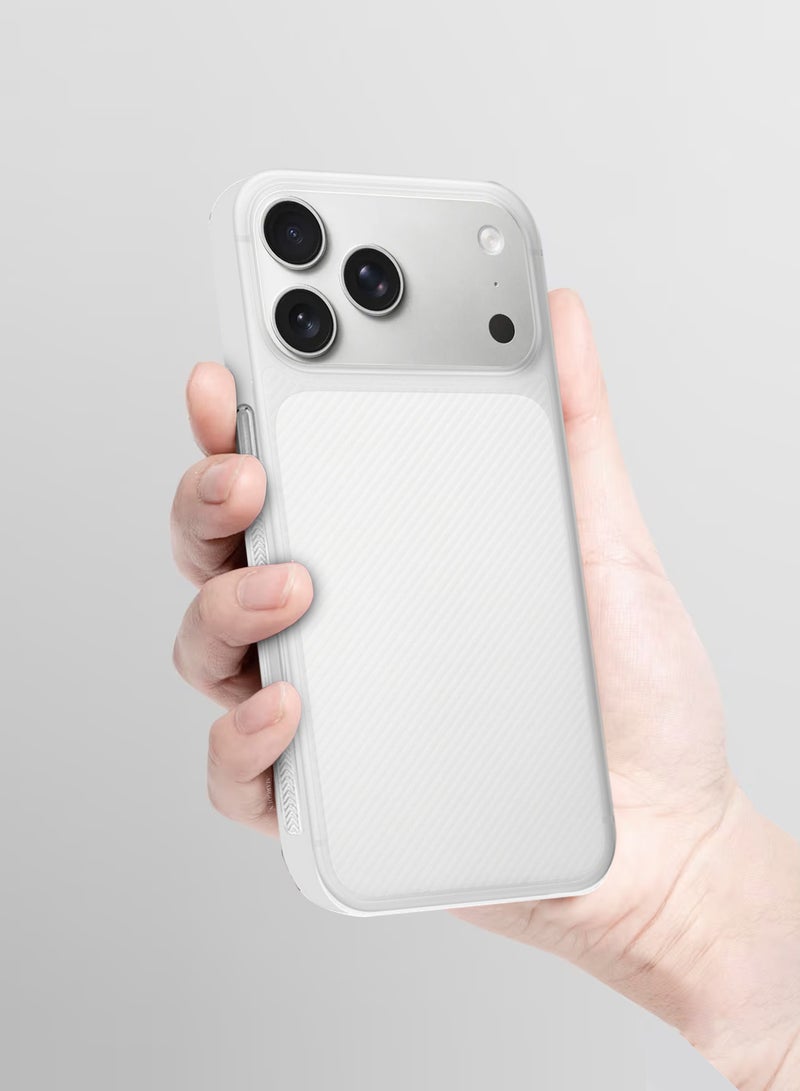 مارجون Case Cover for iPhone 17 Pro, Air Skin Line Design Back Cover, Sturdy Durable Ultra-Thin Case, Drop Protection Cover Clear - White-1 - Image 3