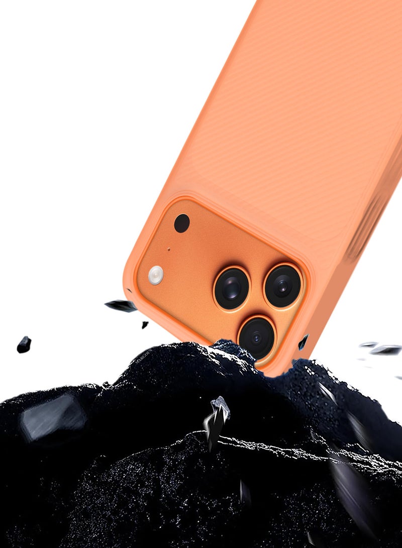 مارجون 2Packs Case Cover for iPhone 17 Pro, Air Skin Line Design Back Cover, Sturdy Durable Ultra-Thin Case, Drop Protection Cover Clear with Privacy Screen Protector - Cosmic Orange-4 - Image 2