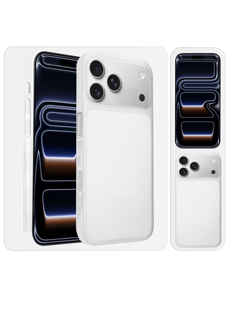 MARGOUN 2Packs Case Cover for iPhone 17 Pro, Air Skin Line Design Back Cover, Sturdy Durable Ultra-Thin Case, Drop Protection Cover Clear with 3D Screen Protector - White-2 - Image 3