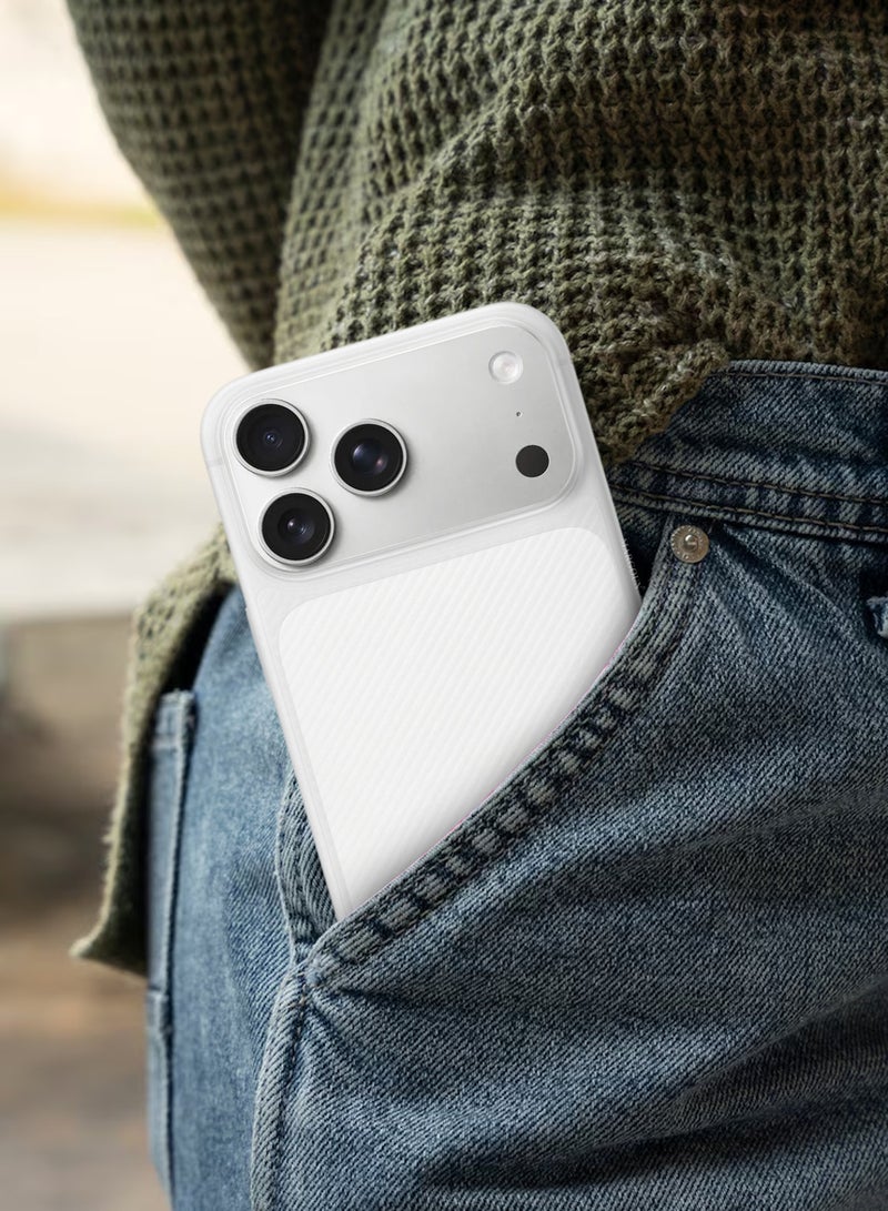 MARGOUN 2Packs Case Cover for iPhone 17 Pro, Air Skin Line Design Back Cover, Sturdy Durable Ultra-Thin Case, Drop Protection Cover Clear with 3D Screen Protector - White-2 - Image 5