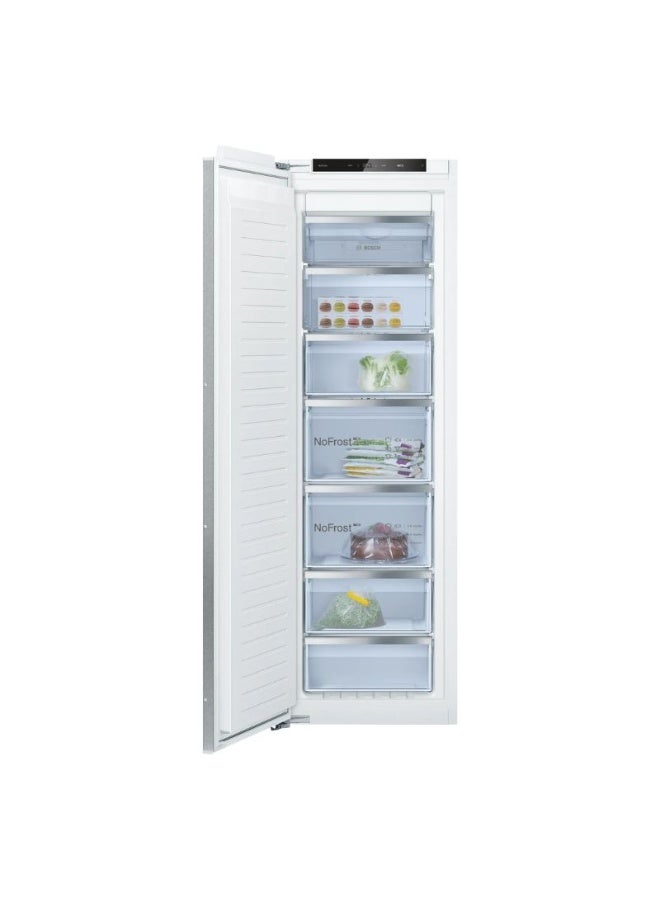 BOSCH 235L Gross 211L Net Capacity Built-In Upright Freezer, Series 6, NoFrost & BigBox Drawers 211 L 120 W GIN81AEE0M white - Image 1