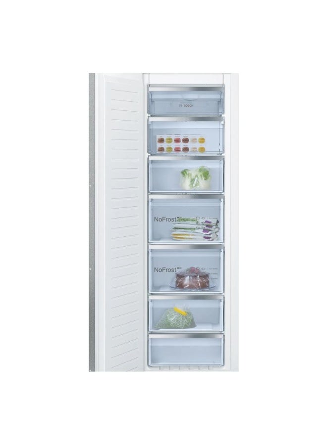 BOSCH 235L Gross 211L Net Capacity Built-In Upright Freezer, Series 6, NoFrost & BigBox Drawers 211 L 120 W GIN81AEE0M white - Image 2