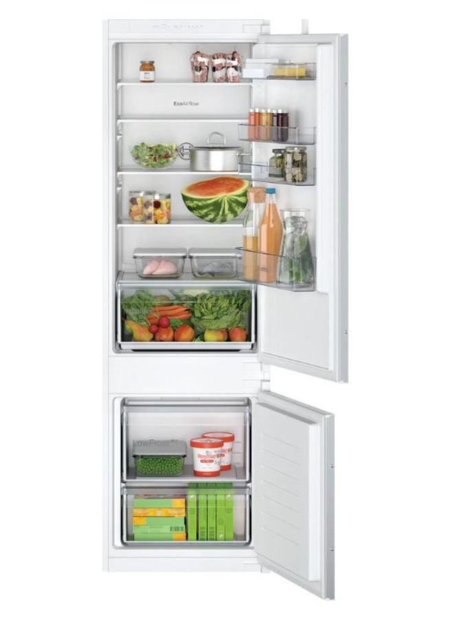 BOSCH 270L Built-In Fridge-Freezer, Low Frost, MultiBox XXL, Sliding Hinge 270 L 2300 W KIV87NSE0M white - Image 1
