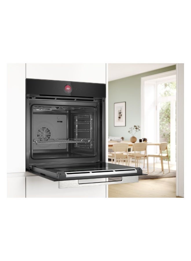 BOSCH Series 8, 71L Built-In Oven, 14 Heating Modes, Home Connect HBG7341B1M stainless_steel - Image 3