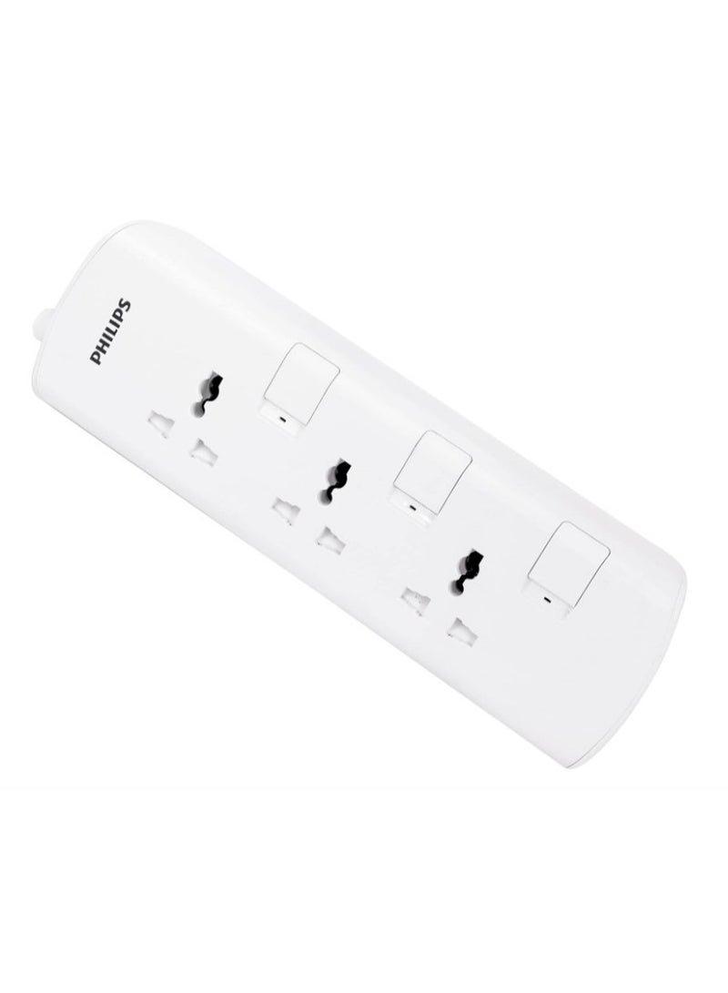 Philips Power Extension Strip with Individual Switches, 3 Socket Outlets, 2 Meter Heavy-Duty Cable, Child Safety Shutters, Fire-Resistant Material ESMA Certified White 2meter - Image 4
