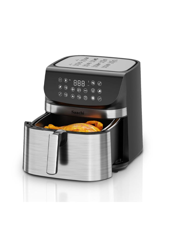 Saachi Versatile Air Fryer with 12 Pre-Set Programs, Adjustable Temperature, Stainless Steel Body And Overheat Protection for Healthy Cooking – 11 L 2200 W NL-AF-4791D-BK Black - Image 1