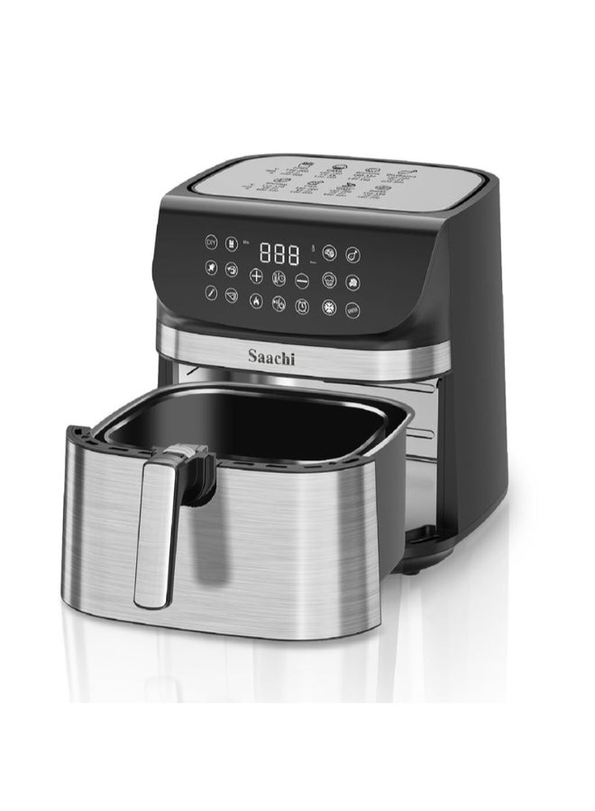 Saachi Versatile Air Fryer with 12 Pre-Set Programs, Adjustable Temperature, Stainless Steel Body And Overheat Protection for Healthy Cooking – 11 L 2200 W NL-AF-4791D-BK Black - Image 2