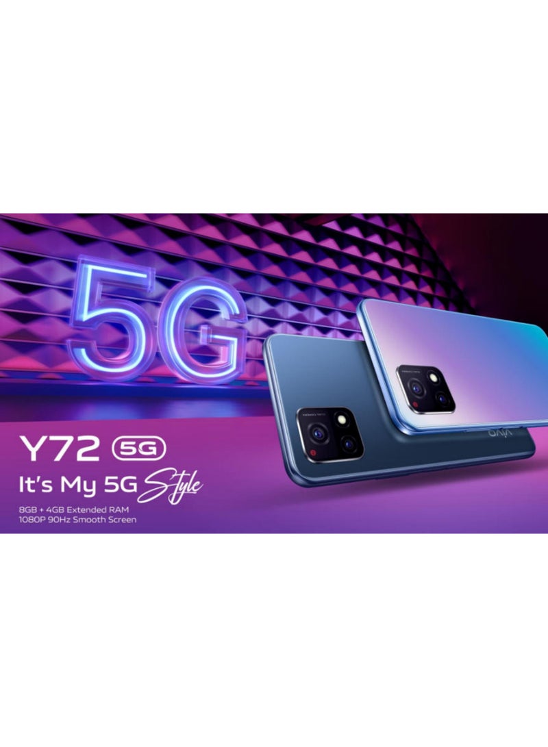vivo Y72 5G (India) Dual Sim Graphite Black 12GB RAM(+ 2GB Extended RAM) 256GB -International Version With Gift vivo XE160 Headphones - Image 5