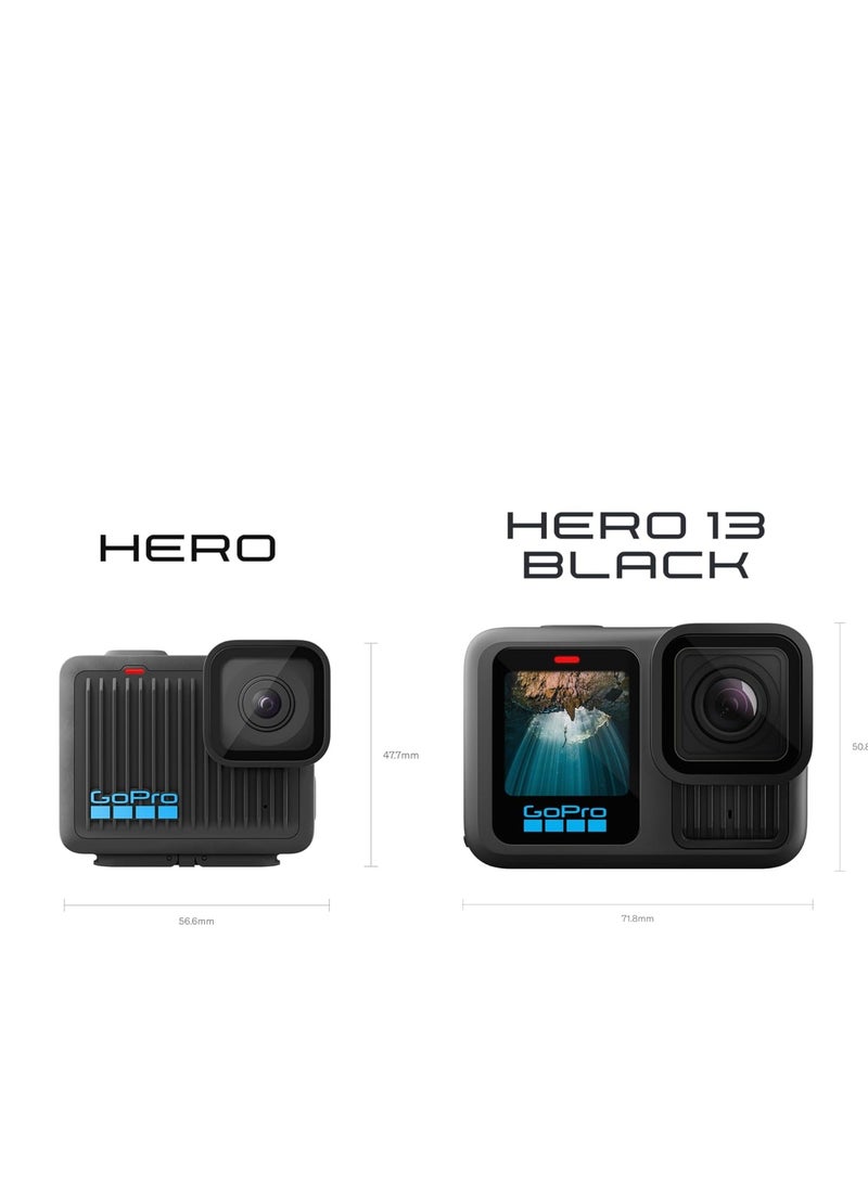 جو برو كاميرا أكشن مدمجة HERO – 4K Ultra HD، مقاومة للماء، شاشة تعمل باللمس، تحكم صوتي، تثبيت مدمج - Image 2