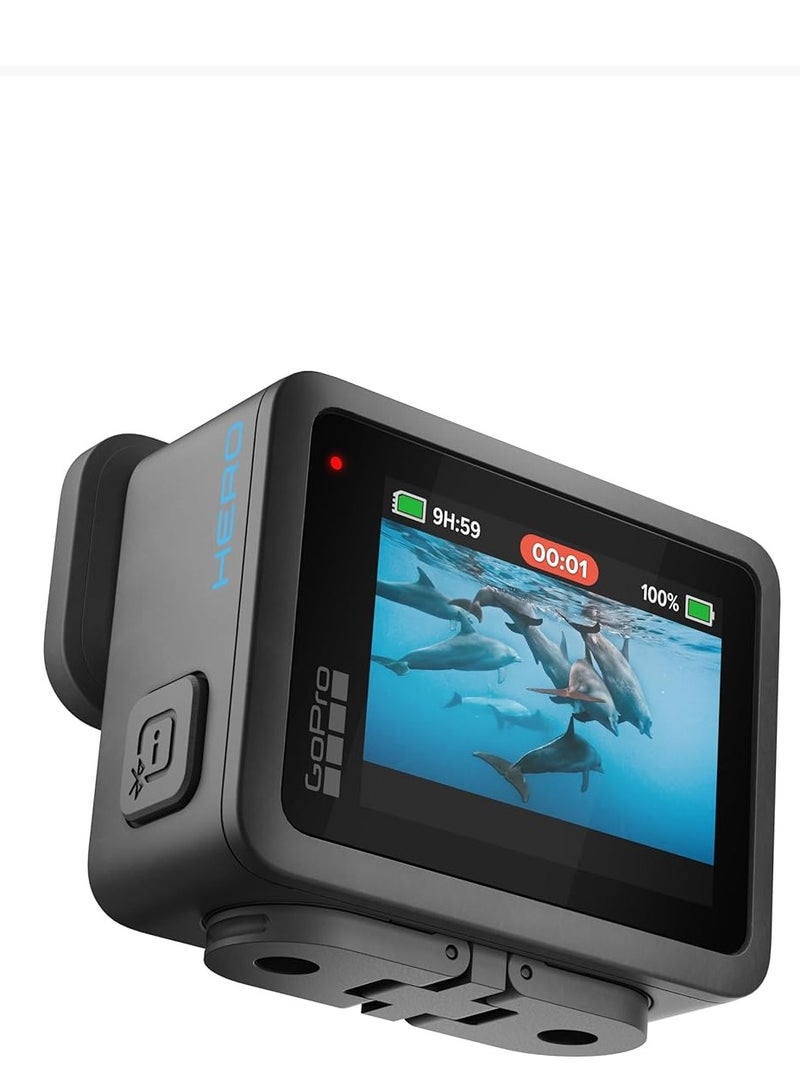 جو برو كاميرا أكشن مدمجة HERO – 4K Ultra HD، مقاومة للماء، شاشة تعمل باللمس، تحكم صوتي، تثبيت مدمج - Image 4
