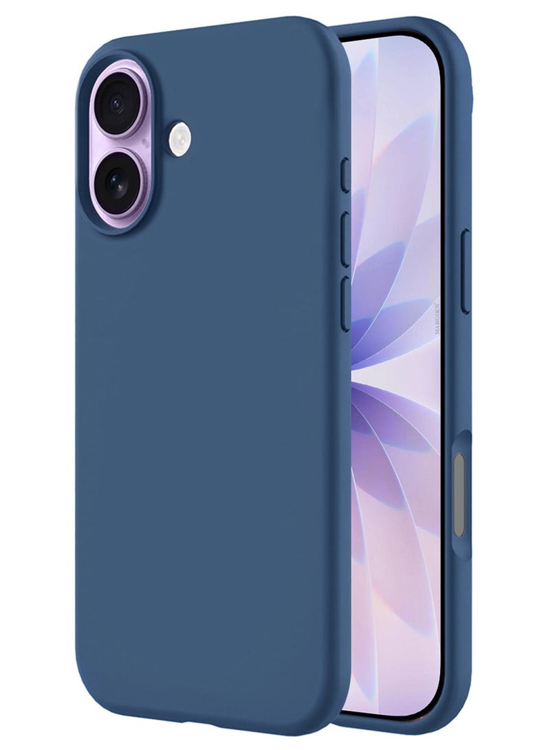 مارجون 3Packs Liquid Silicone Protective Phone Case for iPhone 17 , Soft Anti-Scratch Microfiber Lining Ultra Slim Drop Protection Phone Cover with Two Privacy Screen Protectors - Blue-5 - Image 4