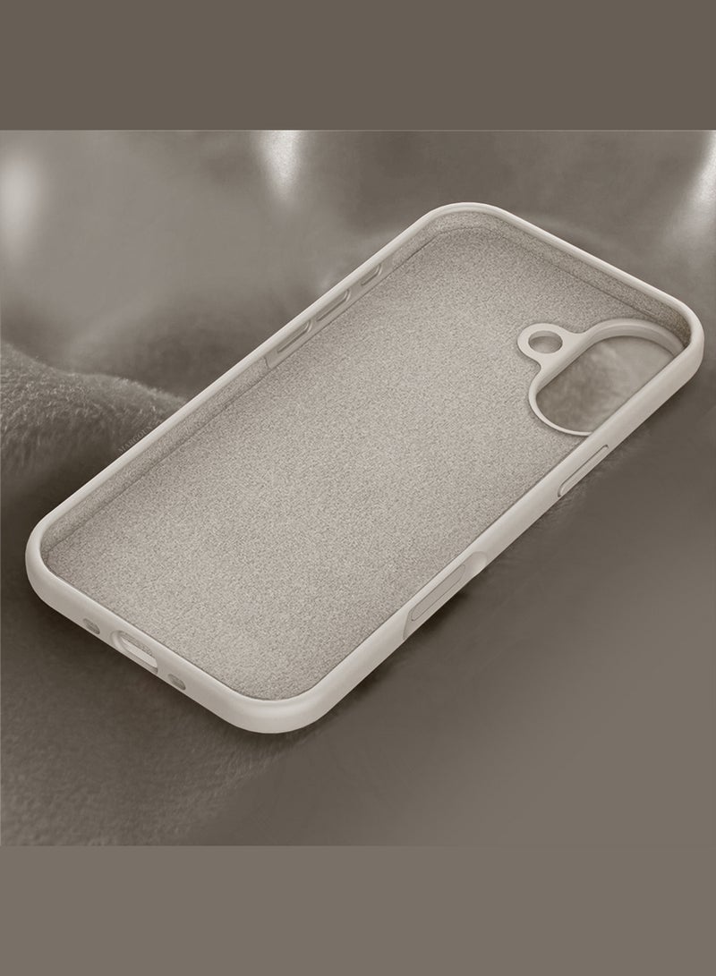 MARGOUN Liquid Silicone Protective Phone Case for iPhone 17 , Soft Anti-Scratch Microfiber Lining Ultra Slim Drop Protection Phone Cover - Natural Titanium-1 - Image 3