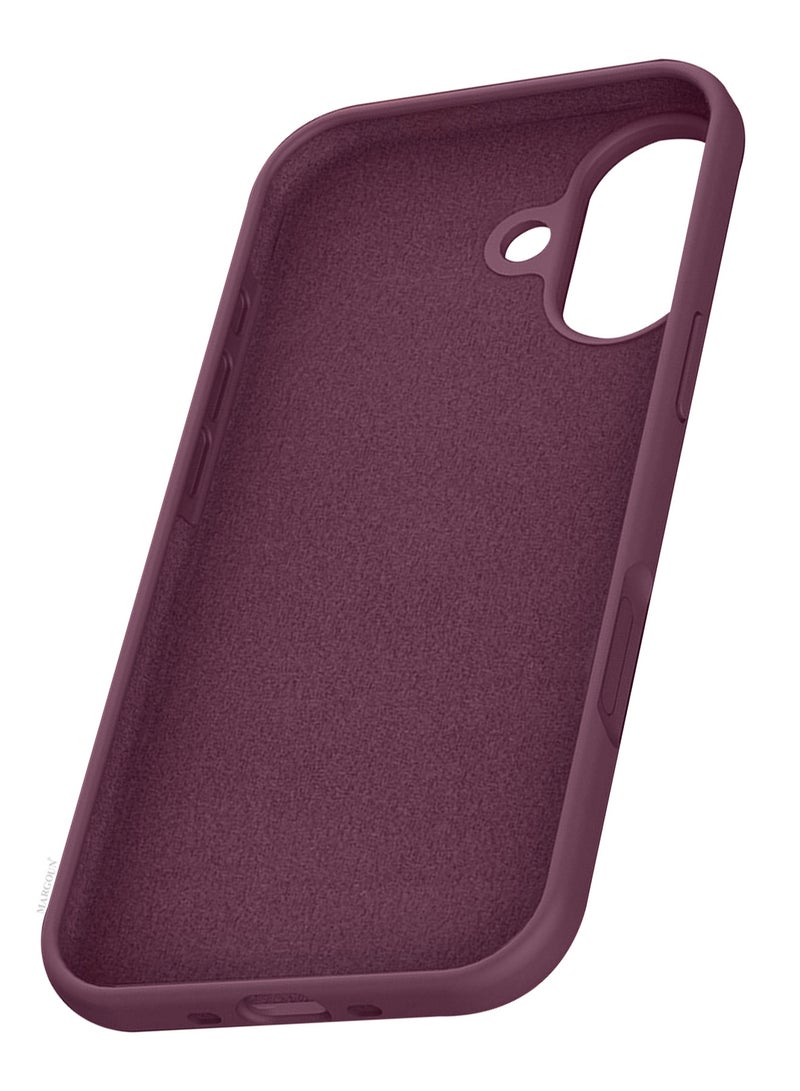 MARGOUN 2Packs Liquid Silicone Protective Phone Case for iPhone 17 , Soft Anti-Scratch Microfiber Lining Ultra Slim Drop Protection Phone Cover with 3D Screen Protector - Burgundy-2 - Image 5